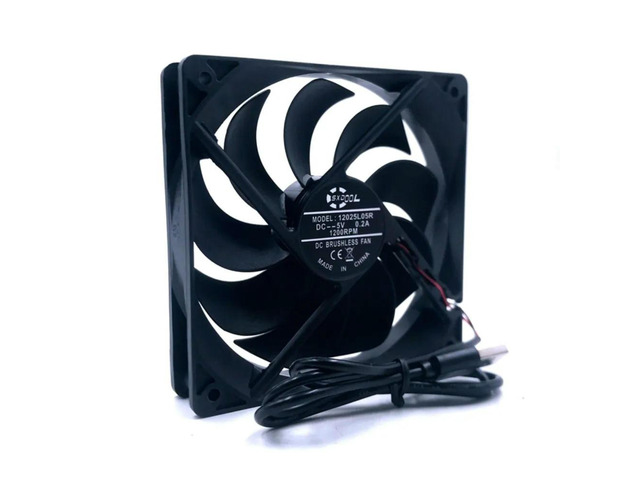 1pcs DC 5V Fan USB 1200rpm 120mm 120x120x25mm 12025S Cooler Motor Brushless 12CM cooling fan