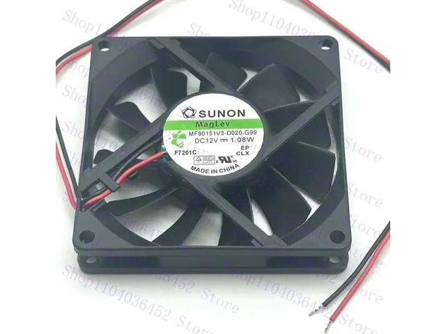 for ME80151V3-D020-G99 DC 12V 1.08W 80x80x15mm 2-Wire Server Cooling Fan