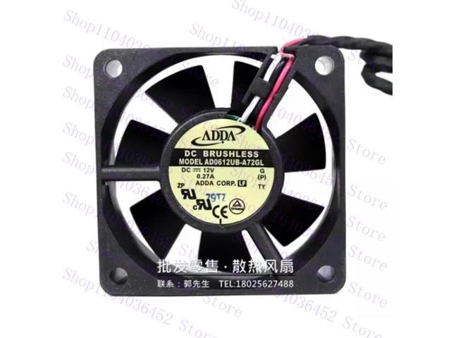 for ADDA AD0612UB-A72GL DC 12V 0.27A 60x60x25mm 3-Wire Server Cooling Fan