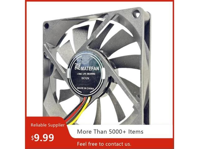 Ultra-Thin 80mm 8015 Cooling Fan, 12V 0.37A, 4300 RPM, Dual Ball 3-Pin High Airflow PC Case, CPU, Server, Power Supply Fan