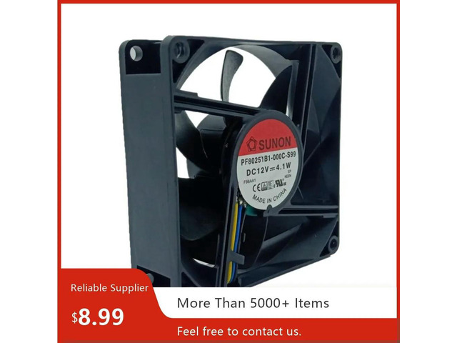 for PF80251B1-000C-S99 80mm 12V 4-Pin PWM Cooling Fan 4800RPM Servers & Industrial Applications