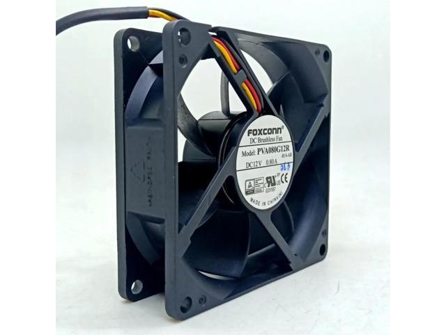 PVA080G12R 8025 12V 0.80A 3-pin RD signal For car charging power dual ball 8cm super high speed large air volume cooling fan