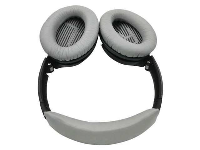 1 Pair Ear Pads Grey Headband Cushion For Quiet Comfort 25 35 (QC25 QC35) And Quietcomfort 35 II (Qc35ii)