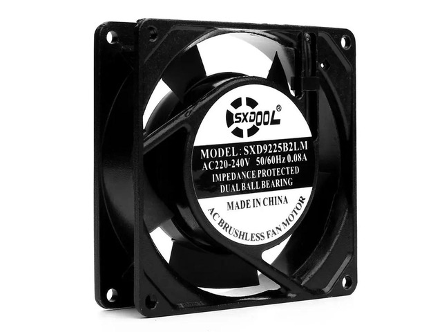 Exhaust 220V Fan l Frame 9225 Fan 220V 9CM 90*90*25MM=92*92*25mm SXD9225B2LM Dual Ball Bearing AC Cooling Fan