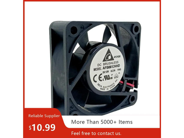 60mm Fan for Delta AFB0612HHD 60mm 12V 0.23A Double Ball Bearing Cooling Fan for Computer Cases and Power Supplies