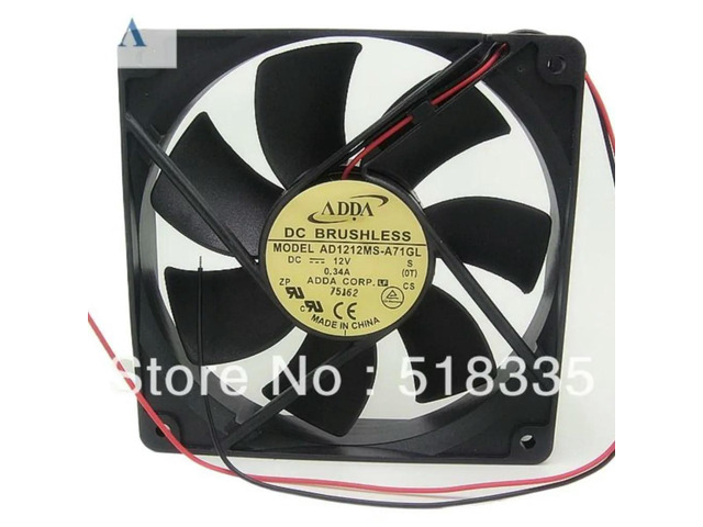 1pcs 120mm 12V Cooling Fan FOR ADDA 1 AD1212MS-A71GL 12025 12CM DC 0. 34A Mute Chassis Cooler