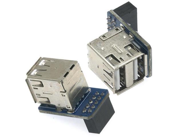 9Pin USB To USB 2.0 Adapter Expansion Board Motherboard 9Pin To 2 Ports USB Converter USB2.0 9Pin To A Female Extender