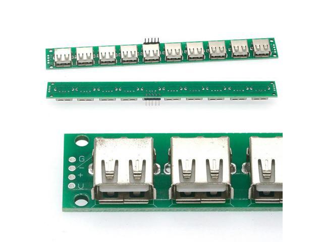 USB2.0 female 10-connected test board USB adapter board PCB Converter Adapter Breakout Board 180 Degree Vertical