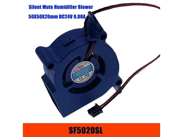 for Sanly SF5020SL 24V 0.08A 5cm Humidifier Mute Silent Cooling Fan Turbine Blower Fan 50X50X20mm 3600RPM