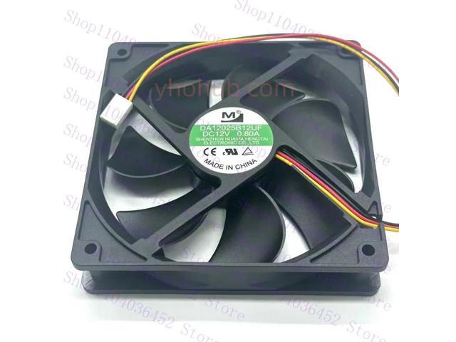 for M DA12025B12UF DC 12V 0.80A 120x120x25mm 3-Wire Server Cooling Fan
