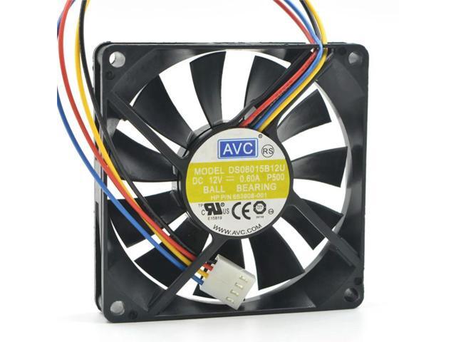 80mm PWM Case Cooling Fan for AVC DS08015B12U 80x80x15mm 12V 0.60A Computer Chassis PC, Gaming Server