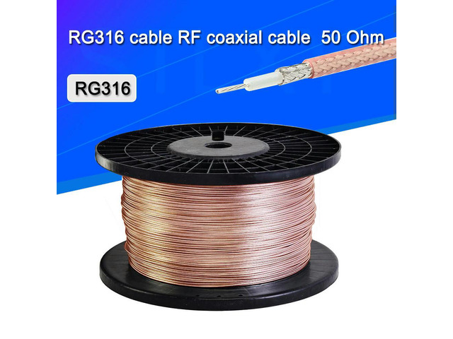 RG316 cable RF coaxial cable 2.5mm 50 Ohm Low Loss for crimp connector fast shipping