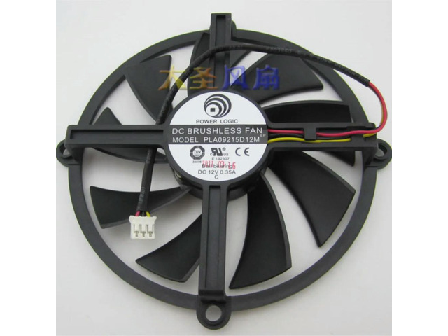 PLA09215D12M DC 12V 0.35A Ball Bearing 100mm HD5850/5870/5830 graphics card cooling fan