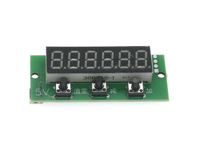 5V 6-digit red digital counter module for addition and subtraction with memory from 0 to 999999 with mciro usb
