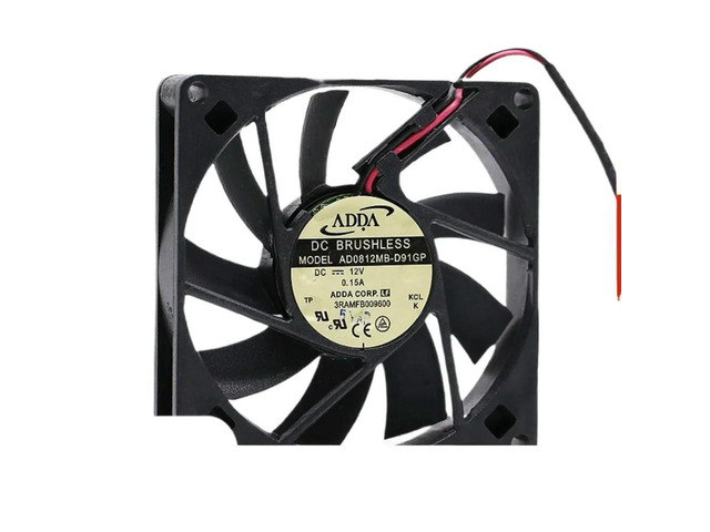 1PCS 80mm 12V Ultra Thin Fan for ADDA AD0812MB-D91GP Cooling Fan, 0.15A, 8015 Chassis 2-Wire, Compact Design