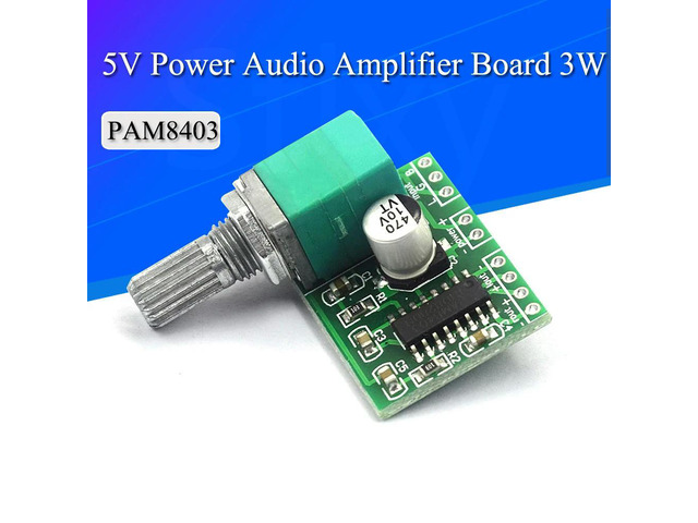 Stlxy PAM8403 5V Power Audio Amplifier Board 2 Channel 3W W Volume Control / USB Power