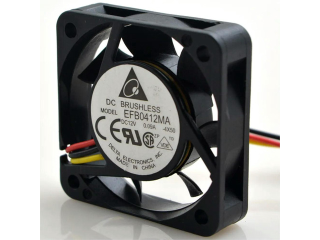 Delta EFB0412MA 40mm 12V 0.09A 4CM Server Cooling Fan, Axial, Dual Ball Bearing for Industrial Telecom Applications