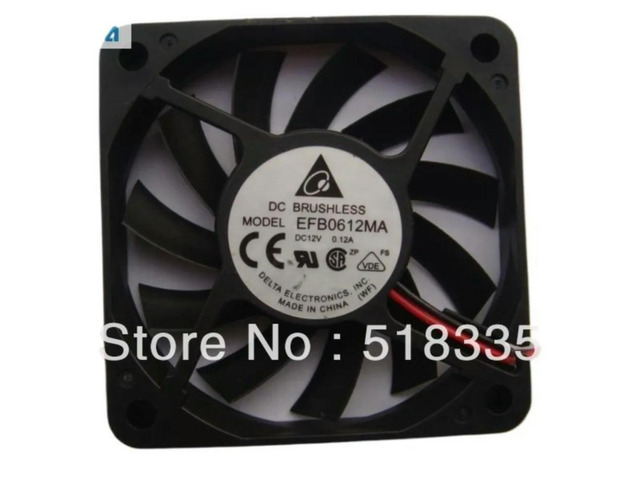 for delta EFB0612MA 6CM 60MM 6*6*1CM 60*60*10MM 6010 DC12V 0.12A two -lane two- roll fan