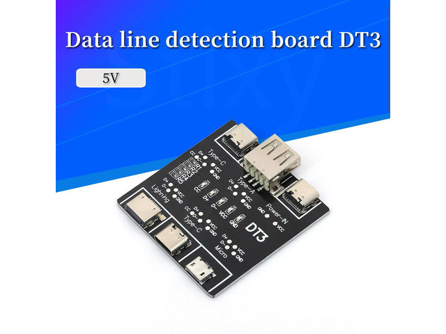 DT3 Data Cable Detection Board Type C USB C Micro USB Cable Tester Detector for IOS Android Fast Quick Charging Lighning