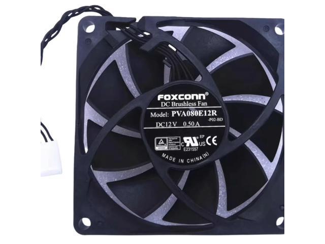 80mm PWM Fan Heatsink Cooler Heatsink for 8015 PVA080E12R 8CM PWM Cooling Fan, 12V 0.5A Single Ball Bearing Slim