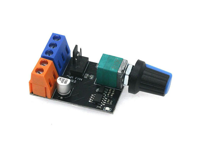 PWM Server Fan Speed Governor 3-wire, 4-wire Motor Stepless Speed Controller DC 12V with Switch Electric Fan Speed Control Knob