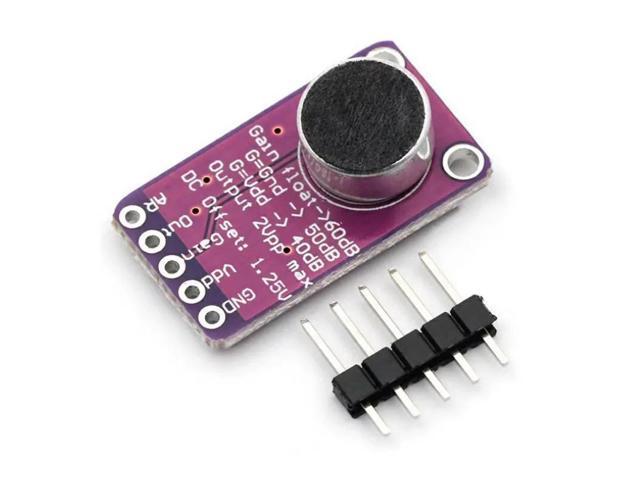 MAX9814 Microphone AGC Amplifier Board Module Auto Gain Control for Programmable Attack and Release Ratio Low THD
