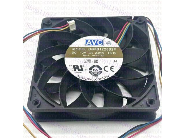 for AVC DBTB1225B2F DC 12V 2.04A 120x120x25mm 4-Wire Server Cooling Fan