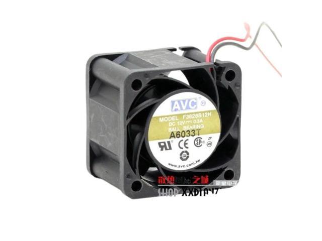 For AVC F3828B12H 3828 3.8CM 12V 0.30A three-line stall alarm tach signal server cooling fans