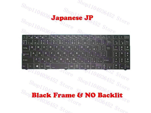 No Backlit JP Keyboard For CLEVO CVM18H90J09430 6-80-N15Z0-21D-1 Japanese Black
