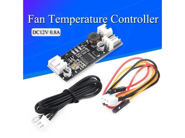 12V 0.8A DC PWM 2-3 Single Wire Fan Temperature Control Speed Controller Chassis Computer Noise Reduction Module NTC B50K 3950