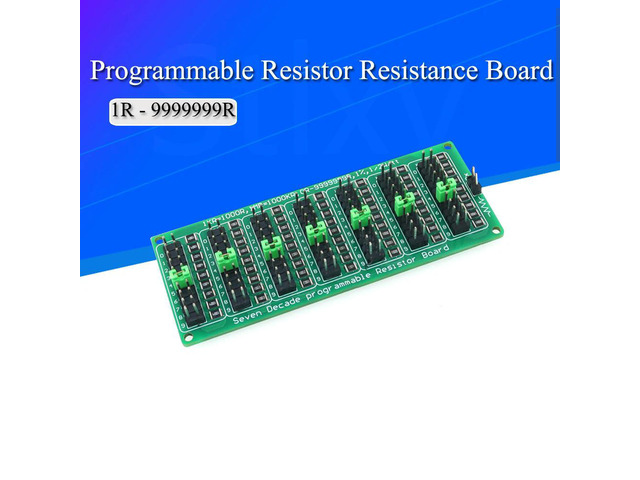 1R - 9999999R Seven Decade Programmable Resistor Resistance Board,Step 1.0R,1%,1/2 Watt.