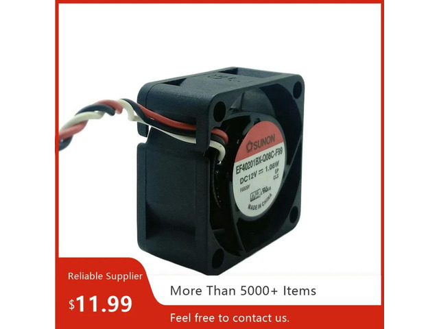 2pcs for EF40201BX-Q08C-F99 40mm 12V 3-Pin High-Speed Cooling Fan for Server, Switch, Power Supply, Network Equipment