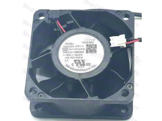 for 06025SA-12R-FA DC 12V 0.31A 60x60x25mm 2-Wire Server Cooling Fan