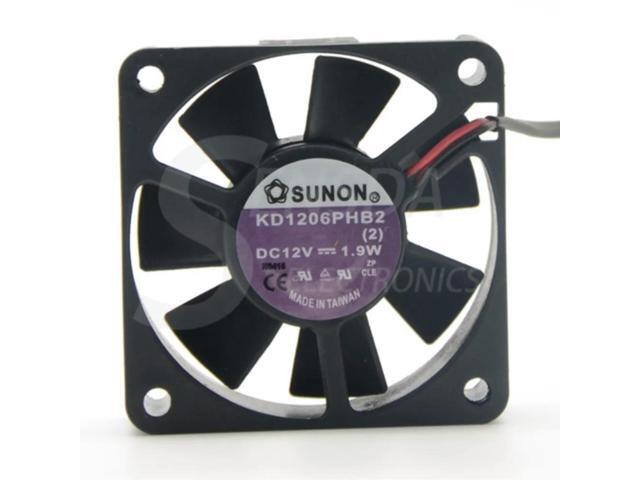 60mm Fan for KD1206PHB2 12V 0.16A Silent DC Cooling 1.9W, Compact Design Server and Electronics