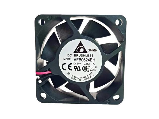 for Delta AFB0624EH 60x60x25mm 24V Cooling Fan 38.35CFM 46.5dBA Ball Bearing for High-Power Inverter & Industrial Cooling
