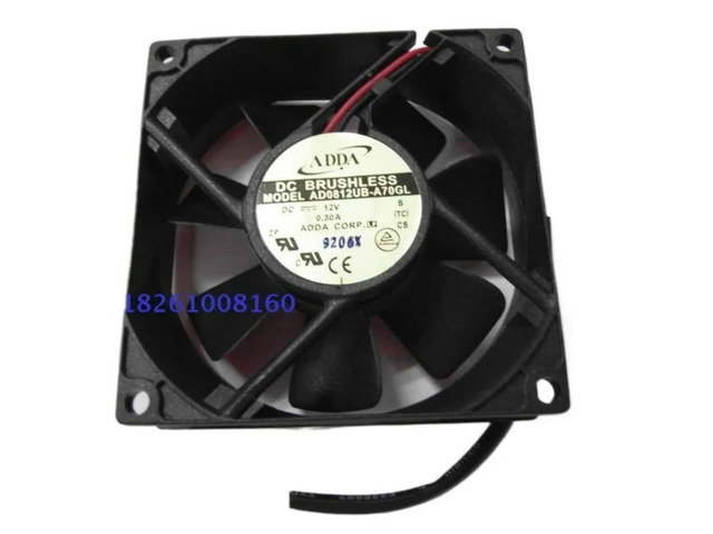 FOR ADDA fan AD0812UB-A70GL 8025 8CM 80MM 12V DC 0.30A two lines wind capacity