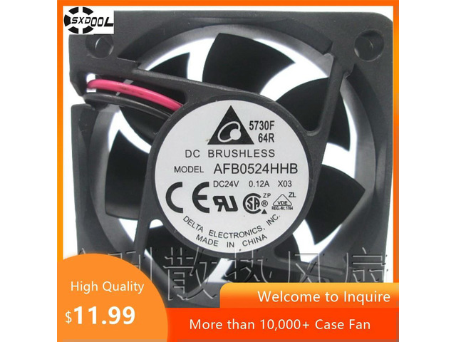 50mm Fan for Delta AFB0524HHB 24V DC Cooling Fan 5CM, 6400 RPM, 16.24 CFM, Inverter & Industrial Equipment Cooling