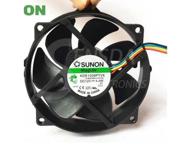 For Maglev Round CPU Case Cooling Fan KDE1209PTVX 4 4W 4 Pin DC 12V Tested