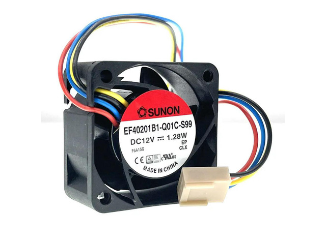 2pcs Mute 40mm 4cm 12V PWM Computer Case Cooling Fan,EF40201B1-Q01C-S99 for 40X40X20mm 1.28W 4Pin Quiet Silent Cooler