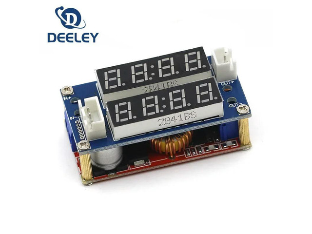 5A CC CV Step Down Buck Boost Charging Module Constant Current Constant Voltage Board LED Display Voltmeter Ammeter Driver