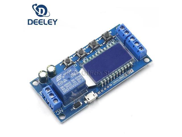 6-30V Micro USB Digital LCD Display Time Delay Relay Module Control Timer Switch Trigger Cycle Module XY-LJ02