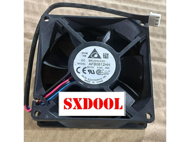 for Delta AFB0812HH -R00 8025 12V 0.30A 80mm 8cm Three Wire Alarm Function Server Inverter Axial DC Brushless Cooling Fan
