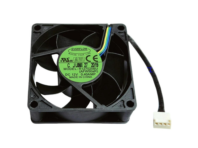 for EVERFLOW R127025BU 7025 7CM DC 12V Dual Ball Bearing PWM Cooling Fan, 5500RPM High Speed