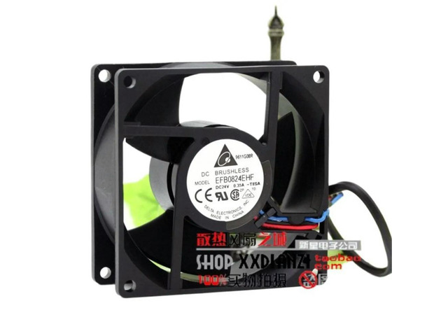 EFB0824EHF 8032 8cm 80mm DC 24V 0.35A 3 Wire Double Ball Bearing Inverter Cooling Fan