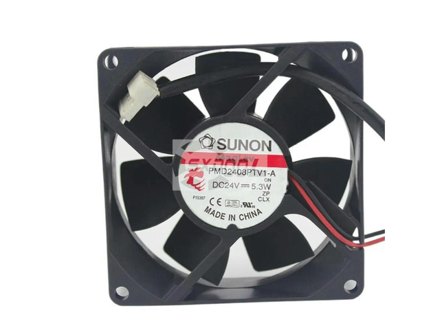 80mm Fan for PMD2408PTV1-A Cooling 8025 24V 5.3W Inverter Industrial Cooler, 2-Pin, 0.2208A