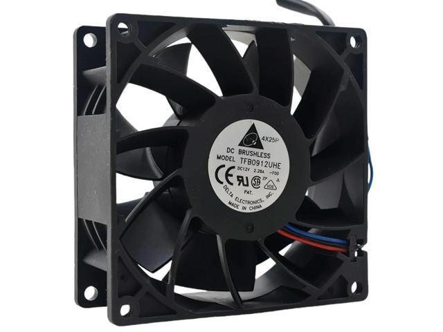 92mm 5000RPM High Speed Fan for Delta TFB0912UHE -F00 DC 12V 2.28A 92mm X 92mm X 38mm 9CM 3-wire for Car Modified Cooling Fan