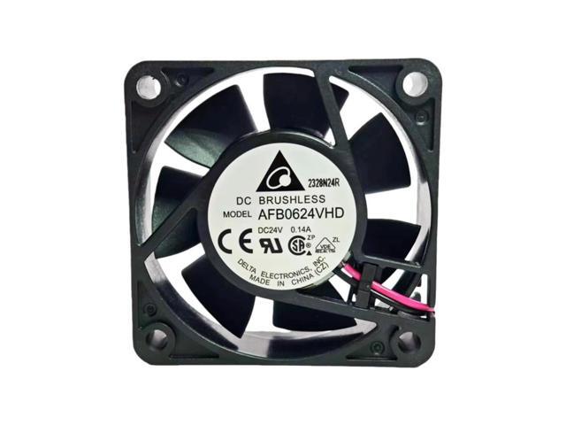 for Delta AFB0624VHD 6020 24V 0.14A Industrial Cooling Fan 19.8CFM 33dBA Dual Ball Bearing for VFD Telecom Power Supply