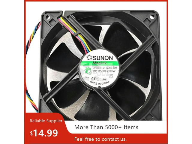 12038 Fan For MFC0381V1-Q060-S99 120x120x38mm 12V 7.8W 4-Wire PWM MagLev Cooling Fan