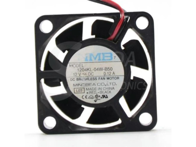 2pcs 3cm Fan for 1204KL-04W-B50 30mm 12V 0.12A Industrial Cooling 10500RPM, 3.8CFM, Dual Ball Bearing