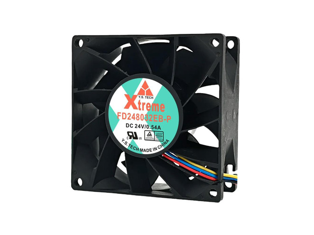 for Y. S.TECH FD248032EB-P 80x80x32mm Dual Ball Bearing Cooling Fan - 24V 0.54A 4600RPM 69.4CFM for Inverters/Servers